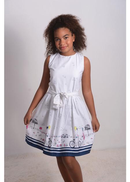 CLASSIC DRESS WITH MIDDLE BOW